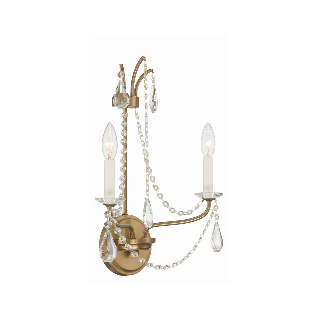 Crystorama Karrington 12.5'' Sconce in Aged Brass - Additional View