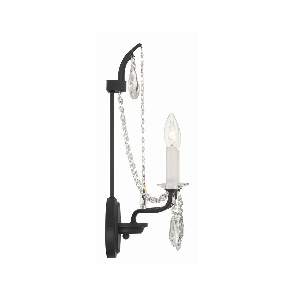 Crystorama Karrington 12.5'' Sconce in Matte Black - Additional View