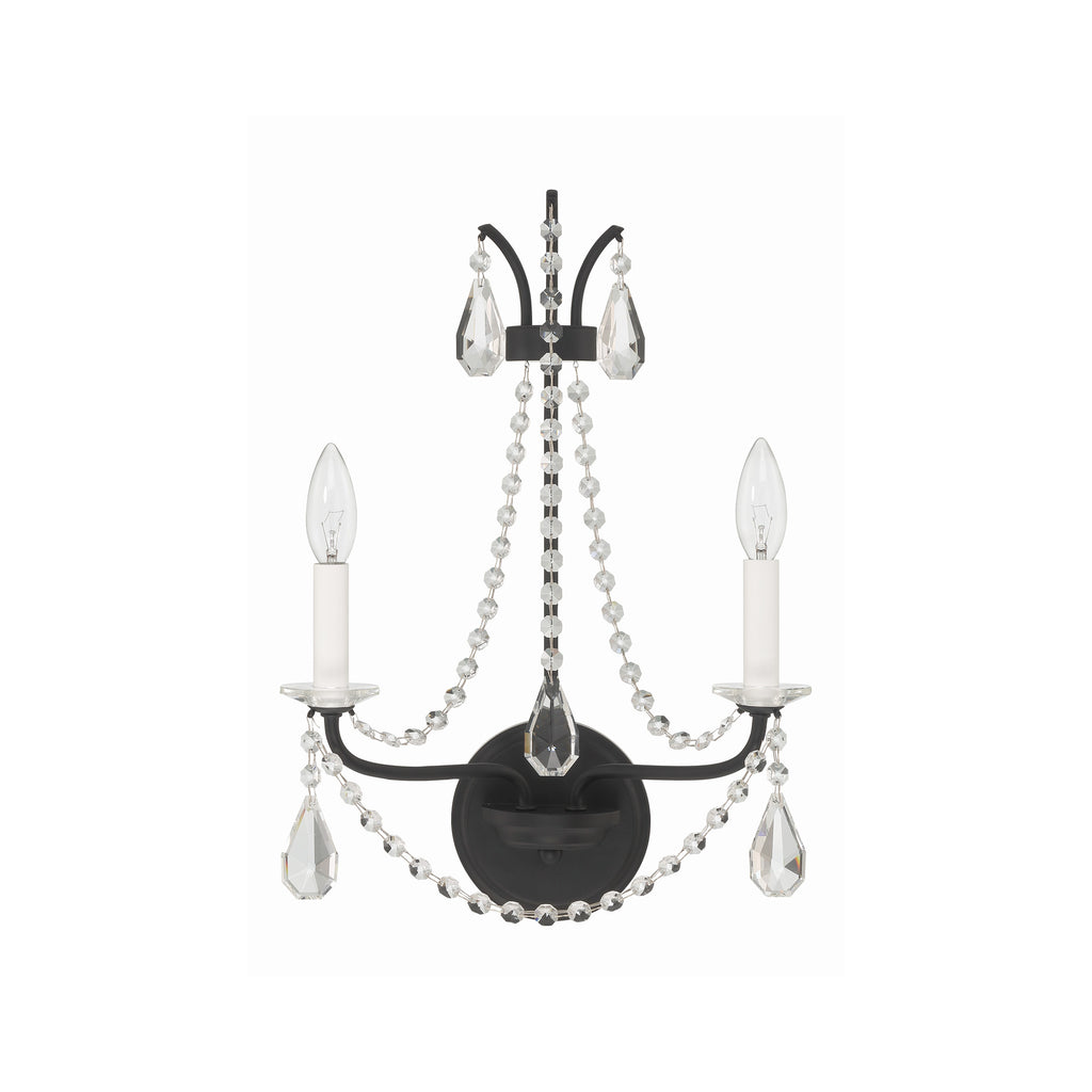 Crystorama Karrington 12.5'' Sconce in Matte Black - Additional View