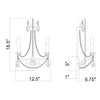 Crystorama Karrington 12.5'' Sconce - Product Dimensions