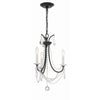 Crystorama Karrington 14'' Chandelier in Matte Black - Additional View