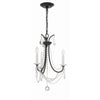 Crystorama Karrington 14'' Chandelier in Matte Black - Additional View
