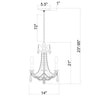 Crystorama Karrington 14'' Chandelier - Product Dimensions