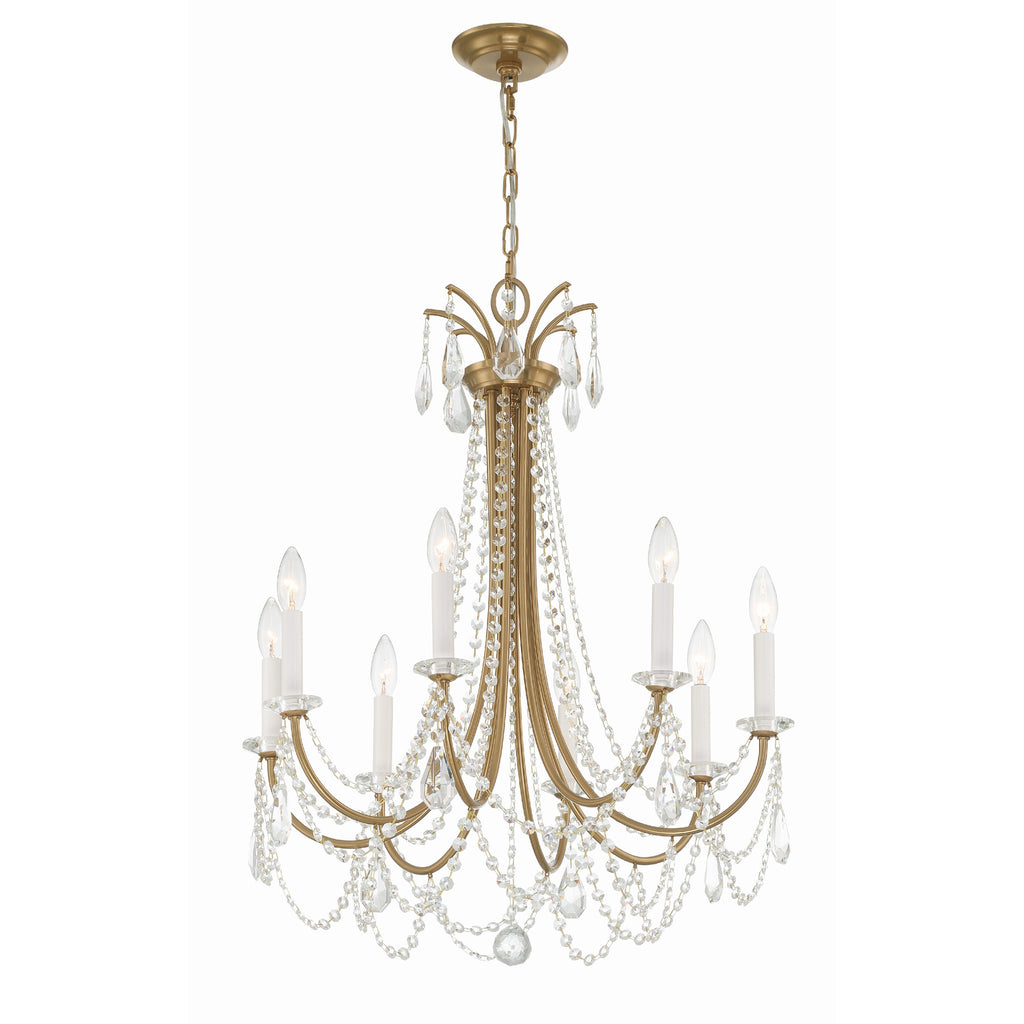 Crystorama Karrington 26'' Chandelier in Aged Brass - Additional View