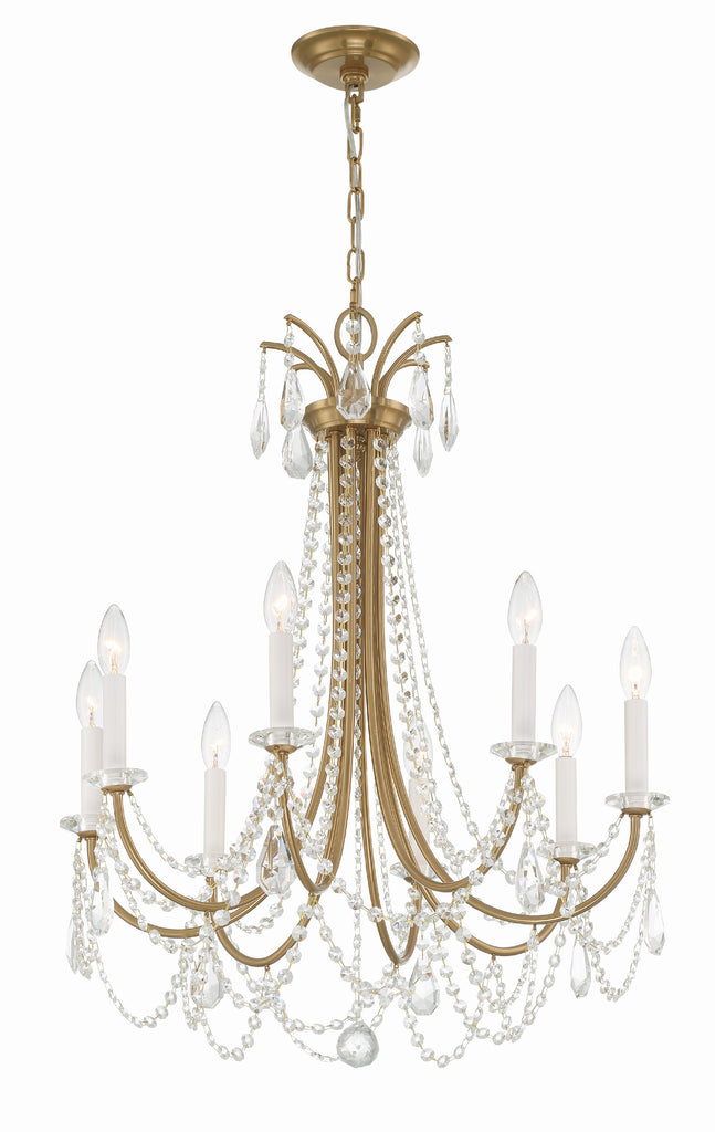 KAR-90908-AG-CL-MWP Karrington 8 Light Chandelier | Alternate Image