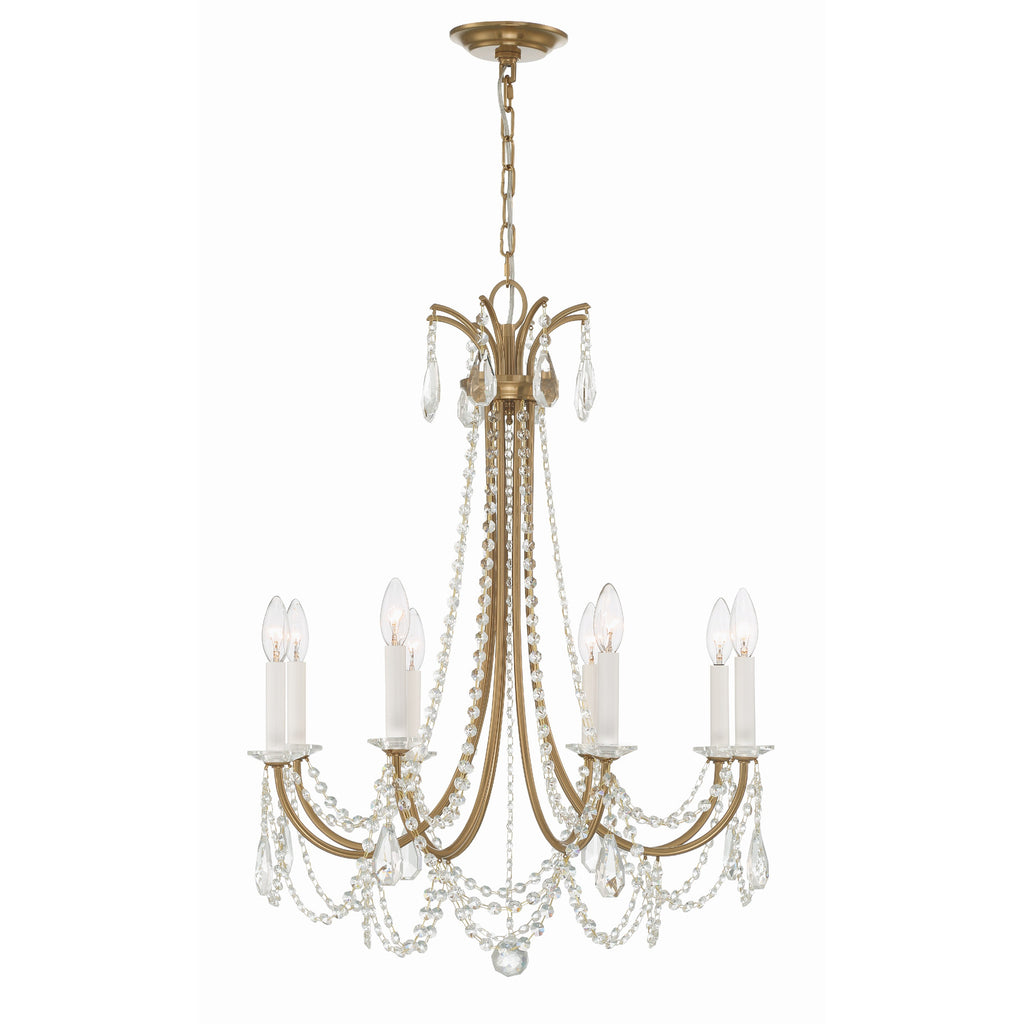 Crystorama Karrington 26'' Chandelier in Aged Brass - Additional View