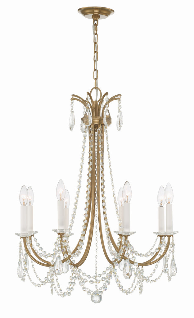 KAR-90908-AG-CL-MWP Karrington 8 Light Chandelier | Alternate Image