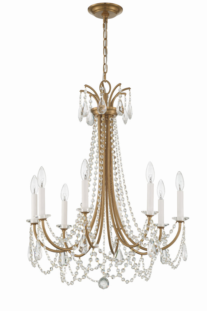 KAR-90908-AG-CL-MWP Karrington 8 Light Chandelier | Alternate Image