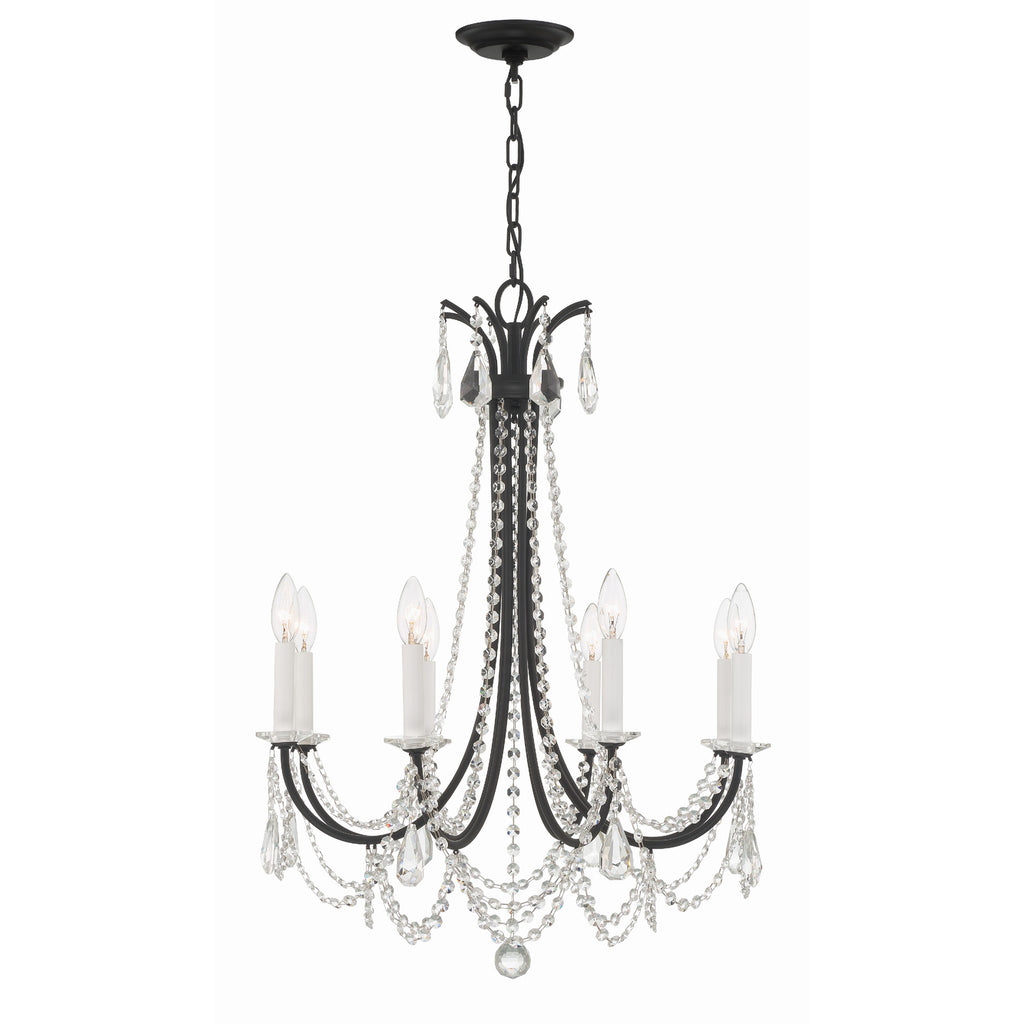 Crystorama Karrington 26'' Chandelier in Matte Black - Additional View