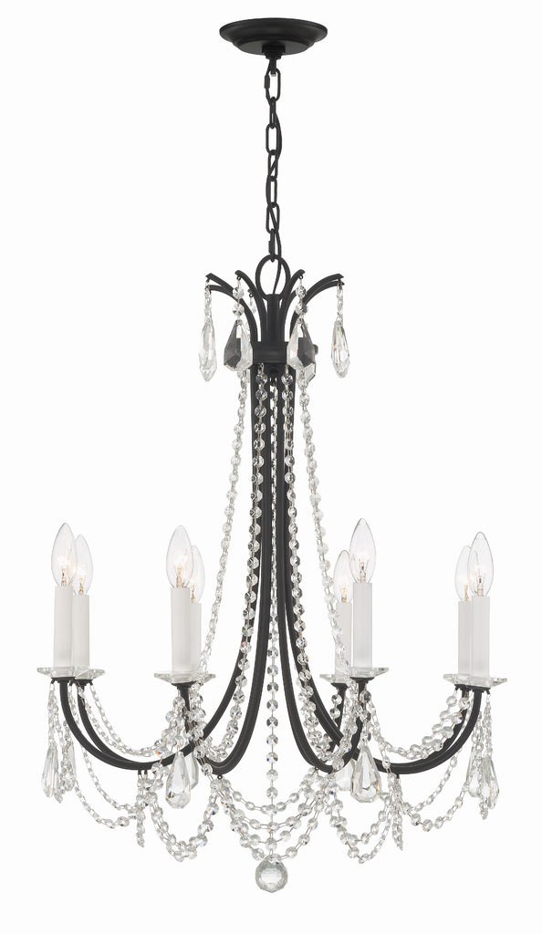 KAR-90908-MK-CL-MWP Karrington 8 Light Chandelier | Alternate Image