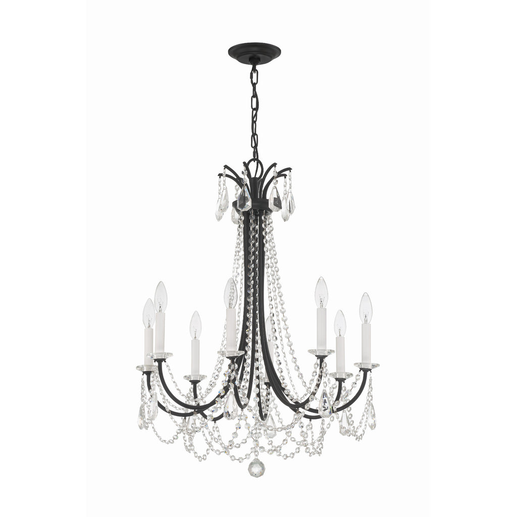 Crystorama Karrington 26'' Chandelier in Matte Black - Additional View