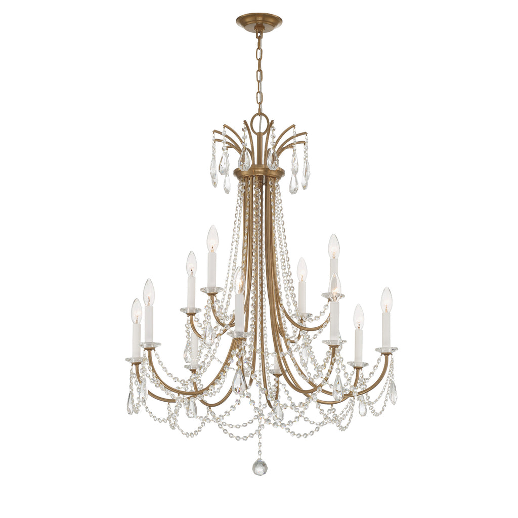 KAR-90912-AG-CL-MWP Karrington 12 Light Chandelier | Main Image