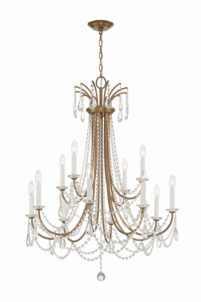 KAR-90912-AG-CL-MWP Karrington 30'' Chandelier | Main Image