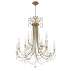 Crystorama Karrington 30'' Chandelier in Aged Brass - Additional View