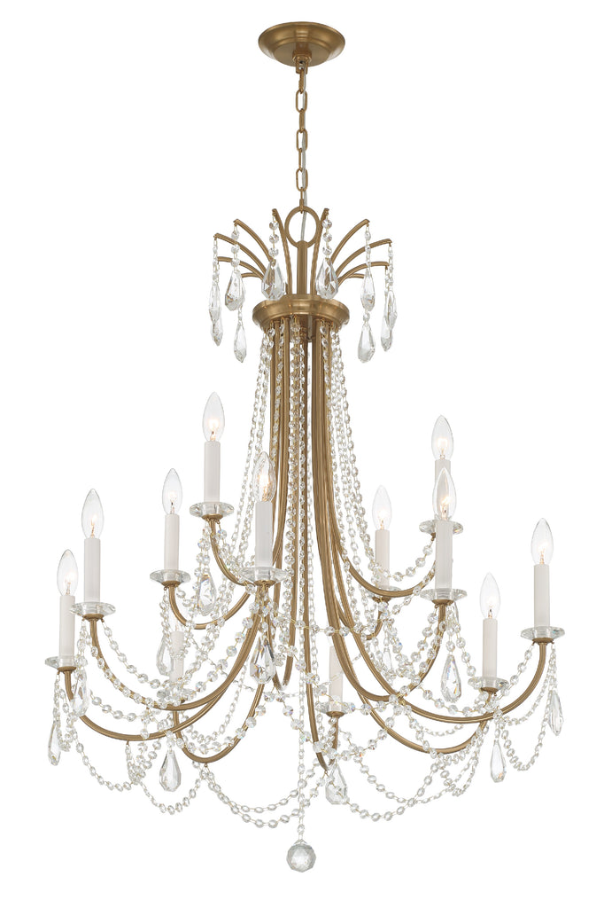 KAR-90912-AG-CL-MWP Karrington 12 Light Chandelier | Alternate Image