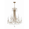 Crystorama Karrington 30'' Chandelier in Aged Brass - Additional View