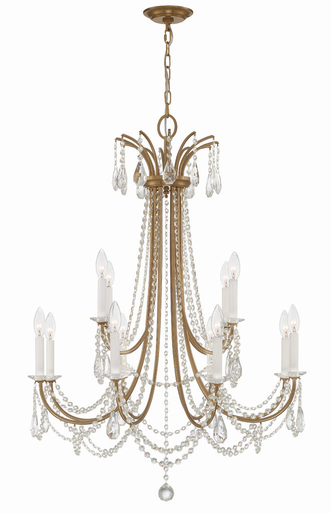 KAR-90912-AG-CL-MWP Karrington 12 Light Chandelier | Alternate Image