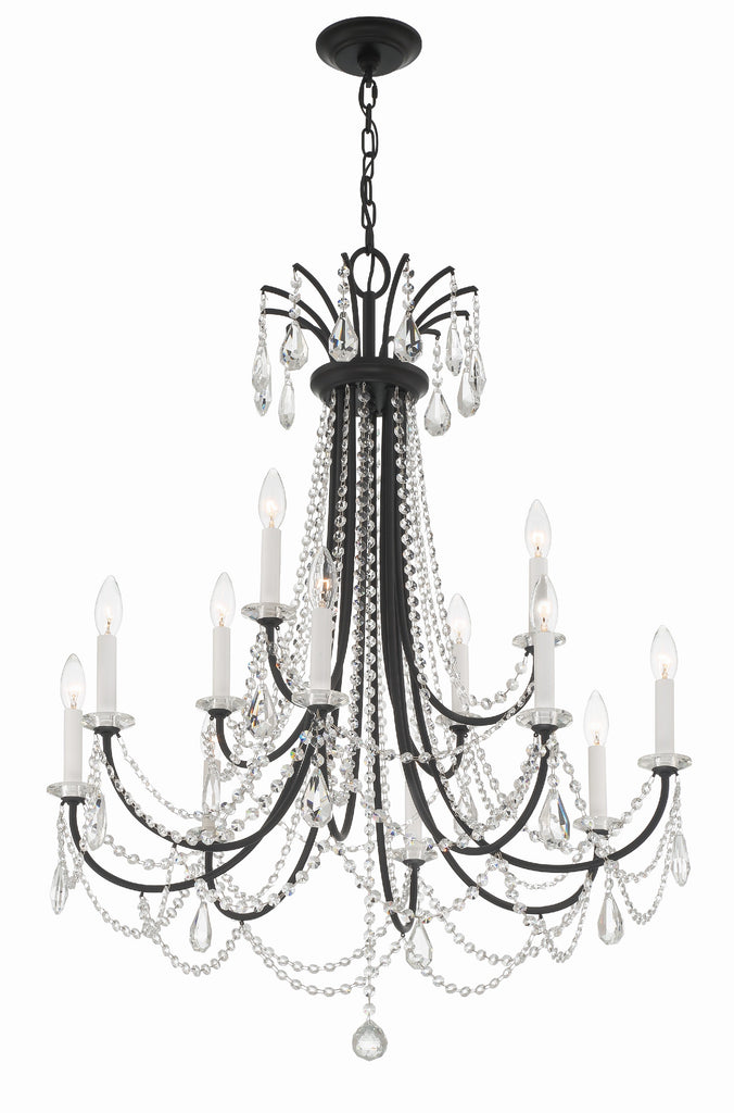 KAR-90912-MK-CL-MWP Karrington 12 Light Chandelier | Alternate Image