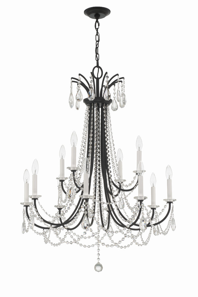 KAR-90912-MK-CL-MWP Karrington 12 Light Chandelier | Alternate Image