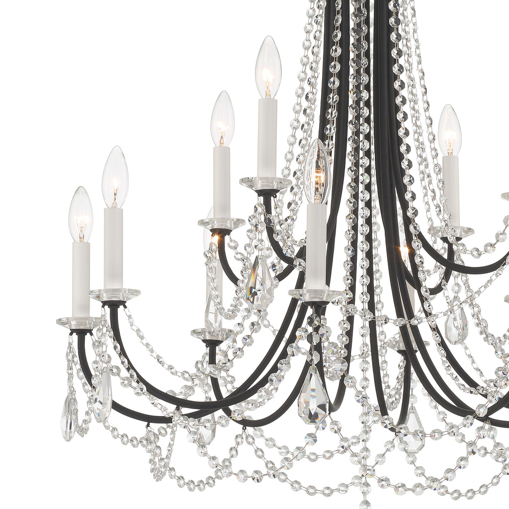 KAR-90912-MK-CL-MWP Karrington 12 Light Chandelier | Alternate Image