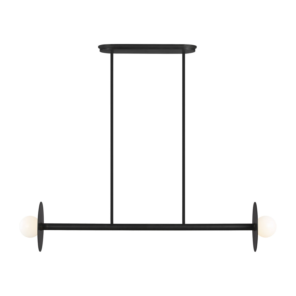 KC1012MBK Nodes 2 Light Linear Chandelier | Main Image