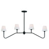 Crystorama-OPEN-BOX Keenan 4 Light Chandelier in Black Forged - Front View