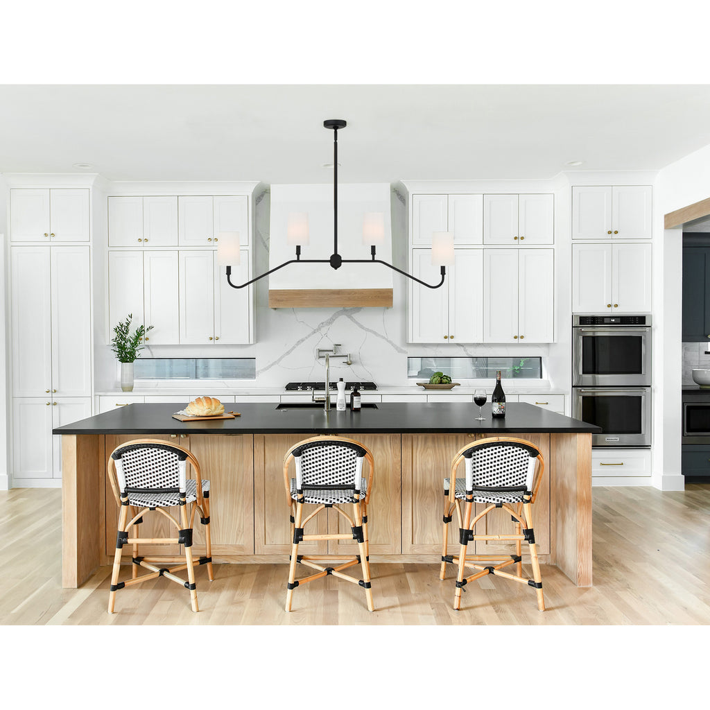 Crystorama-OPEN-BOX Keenan 4 Light Chandelier in Black Forged - Lifestyle View