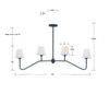 Crystorama-OPEN-BOX Keenan 4 Light Chandelier - Product Dimensions