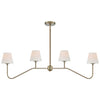 KEE-A3004-VG Keenan 4 Light Linear Chandelier | Main Image