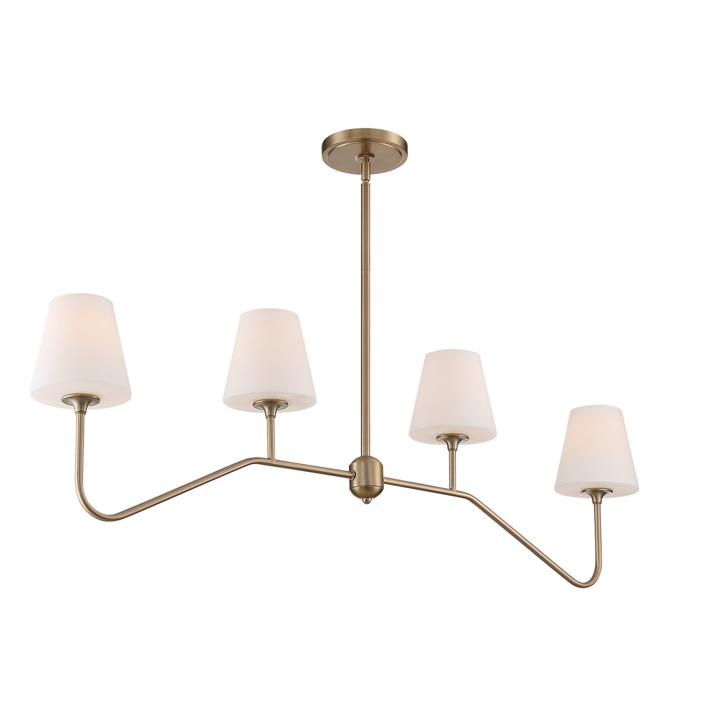 Crystorama Keenan 48'' Linear Chandelier in Vibrant Gold - Additional View
