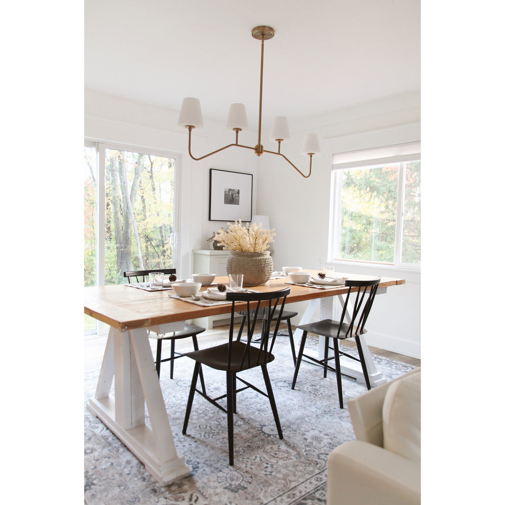 Crystorama Keenan 48'' Linear Chandelier in Vibrant Gold - Lifestyle View