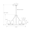 Crystorama Keenan 31.25'' Chandelier - Product Dimensions