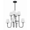 Crystorama Keenan 28'' Chandelier in Black Forged - Additional View