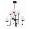 Crystorama Keenan 28'' Chandelier in Black Forged - Additional View