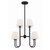 Crystorama Keenan 28'' Chandelier in Black Forged - Additional View