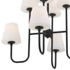 Crystorama Keenan 28'' Chandelier in Black Forged - Additional View