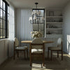 Crystorama Keenan 28'' Chandelier in Black Forged - Lifestyle View