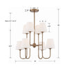 KEE-A3008-VG Keenan 8 Light Chandelier | Dimensions Image