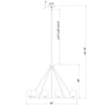 Crystorama Keenan 42'' Chandelier - Product Dimensions