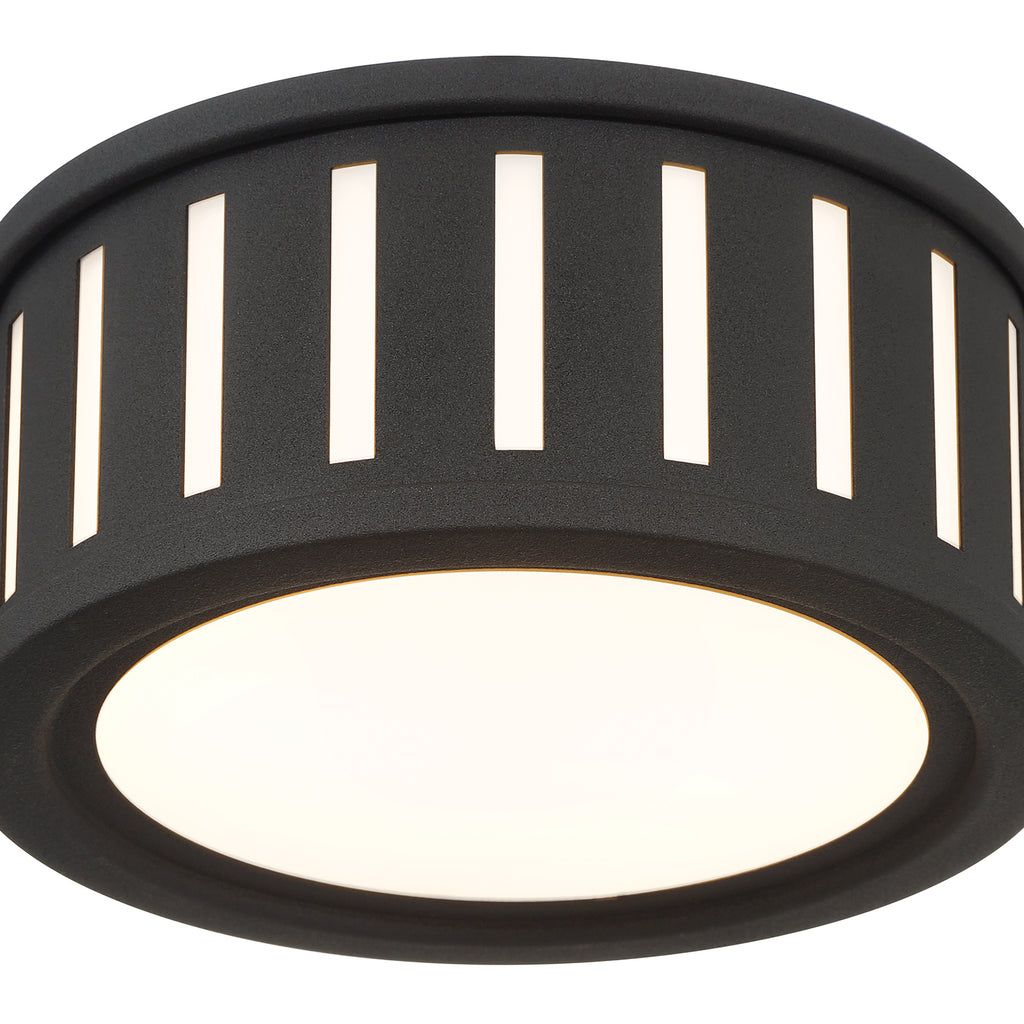 Crystorama Kendal 9.5'' Flush Mount in Black Forged - Additional View