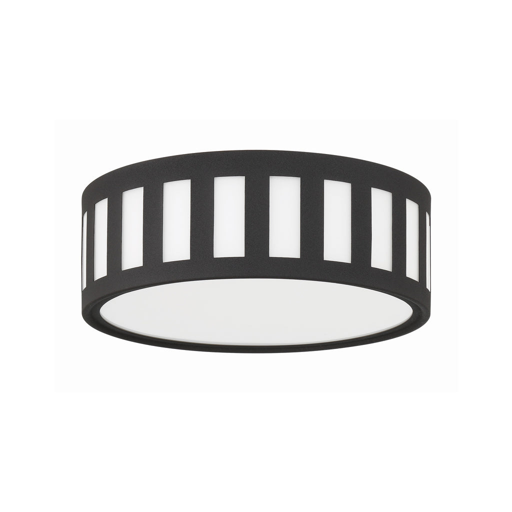 Crystorama Kendal 14'' Flush Mount in Black Forged - Additional View