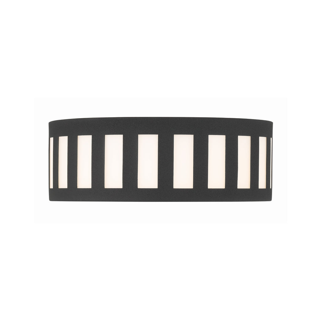 Crystorama Kendal 14'' Flush Mount in Black Forged - Additional View
