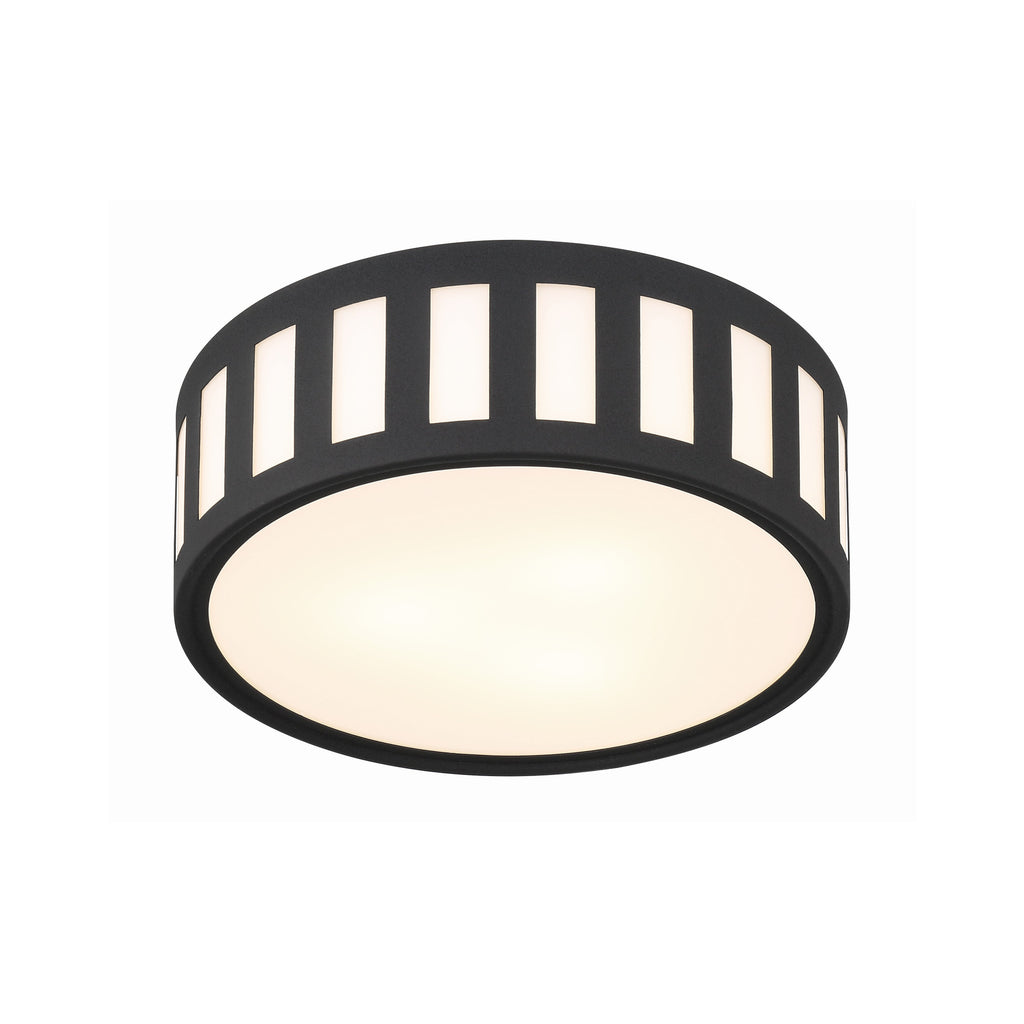 Crystorama Kendal 14'' Flush Mount in Black Forged - Additional View