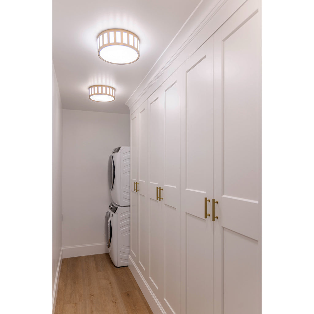 Crystorama Kendal 14'' Flush Mount in Polished Nickel - Lifestyle View
