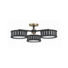 Crystorama Kendal 29.25'' Semi Flush Mount in Vibrant Gold + Black Forged - Additional View