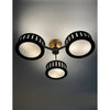 Crystorama Kendal 29.25'' Semi Flush Mount in Vibrant Gold + Black Forged - Additional View