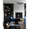 Crystorama Kendal 29.25'' Semi Flush Mount in Vibrant Gold + Black Forged - Lifestyle View