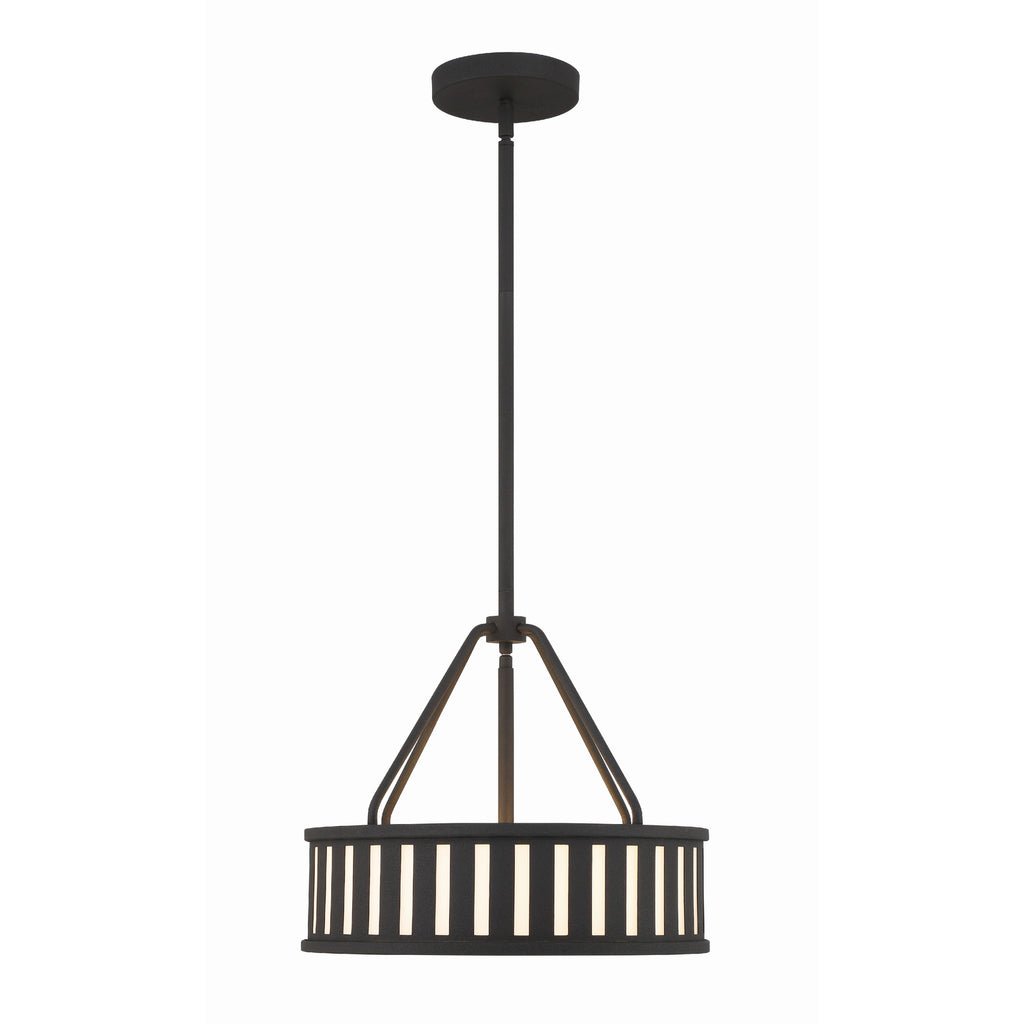 Crystorama Kendal 15.5'' Chandelier in Black Forged - Additional View