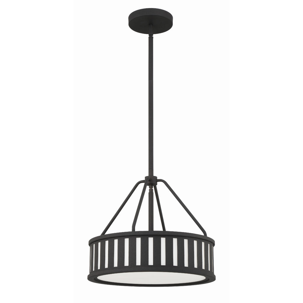 Crystorama Kendal 15.5'' Chandelier in Black Forged - Additional View