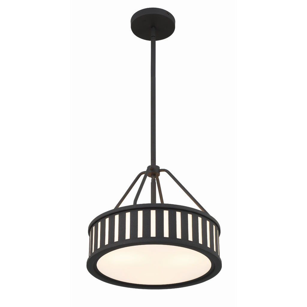 Crystorama Kendal 15.5'' Chandelier in Black Forged - Additional View